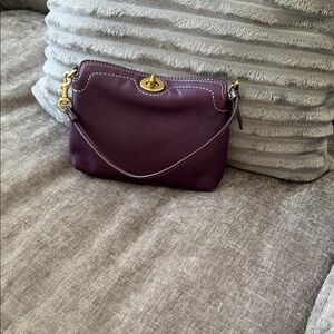 Coach Purple Leather Women's Wristlet